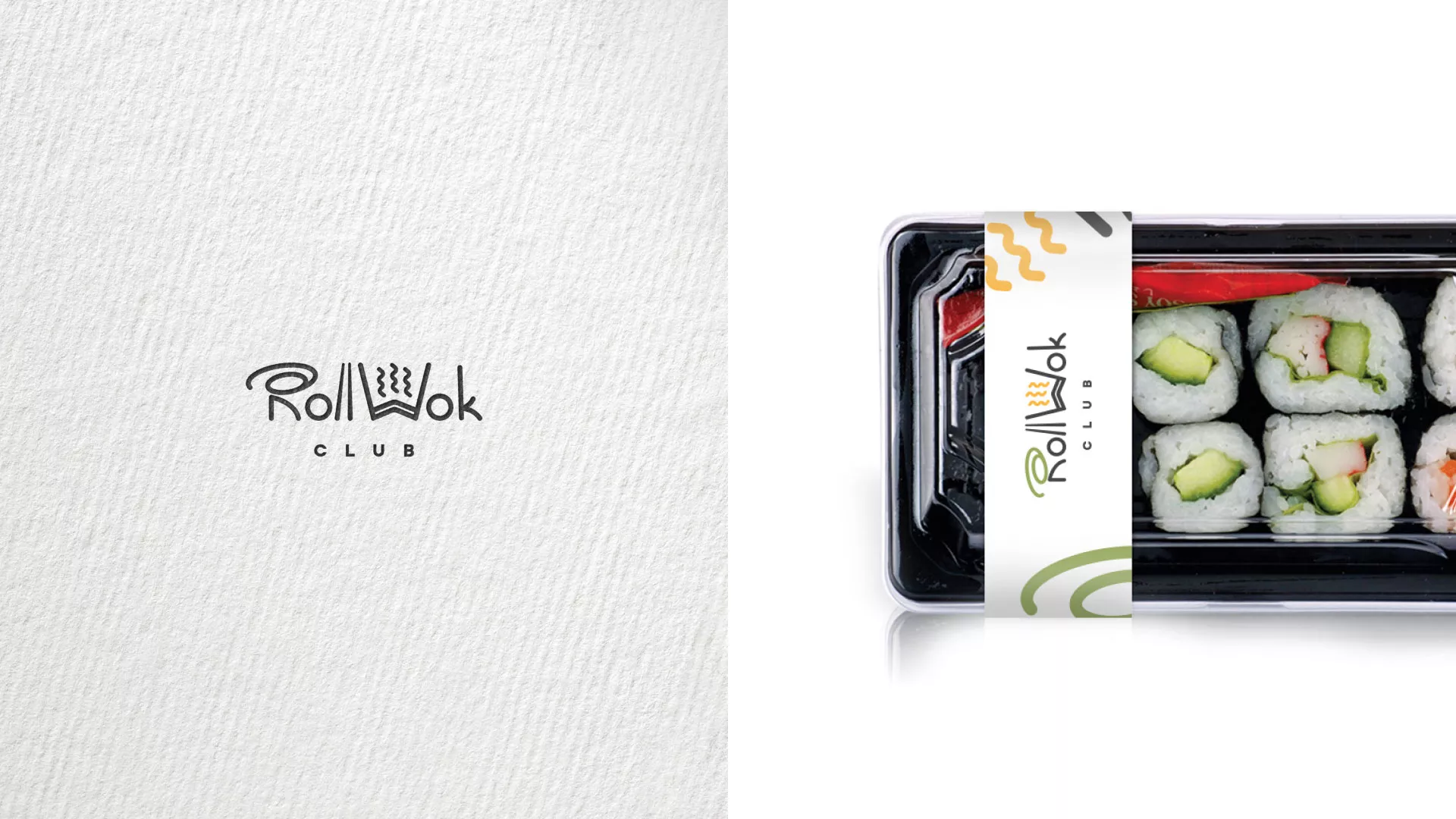 Разработка наклеек для суши-бара «Roll Wok Club» в Будённовске